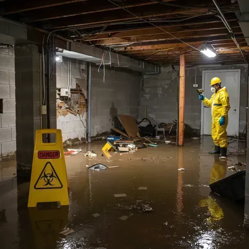 Flooded Basement Electrical Hazard in Ashdown, AR Property